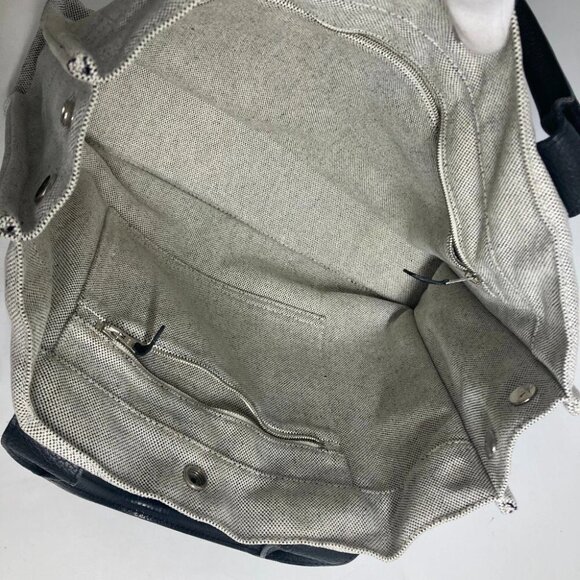 HERMES Sac Arne MM Bag Hand Bag Tote Bag Toile H / Leather Black/gray - Picture 6 of 15